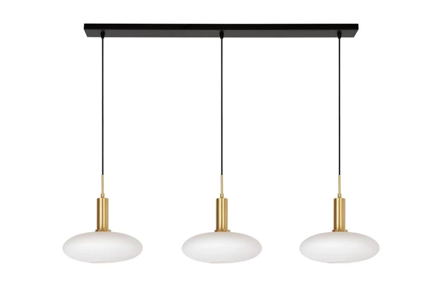 Lucide SINGALA - Pendant light - 3xE27 - Matt Gold / Brass - turned off